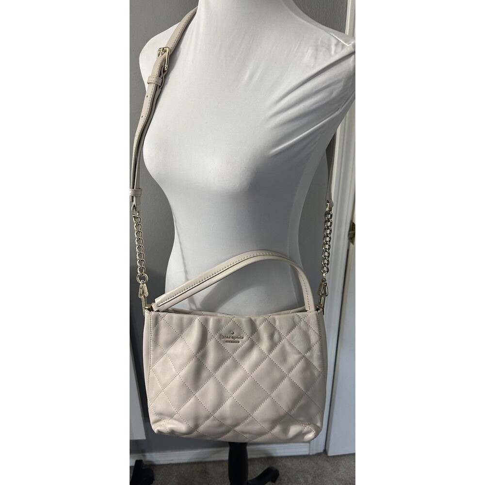 Kate Spade Cream Quilted Crossbody Bag
